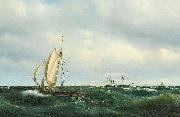 Vilhelm Melbye Stormfuld Eftermiddag i Skagerak oil painting artist
